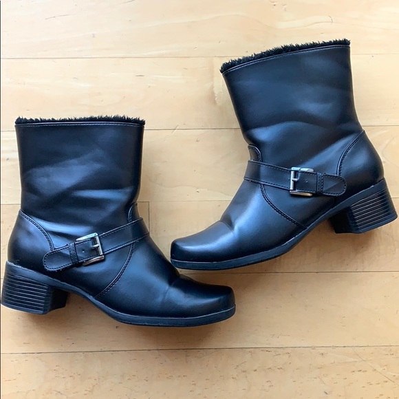 Khombu Shoes - KHOMBU Black Mid Calf Boots With Buckle